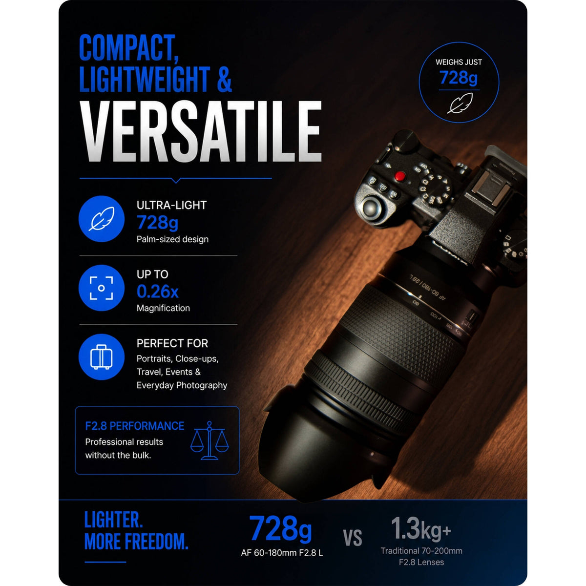 Lente Samyang AF 60-180mm f/2.8 - contenido de la caja