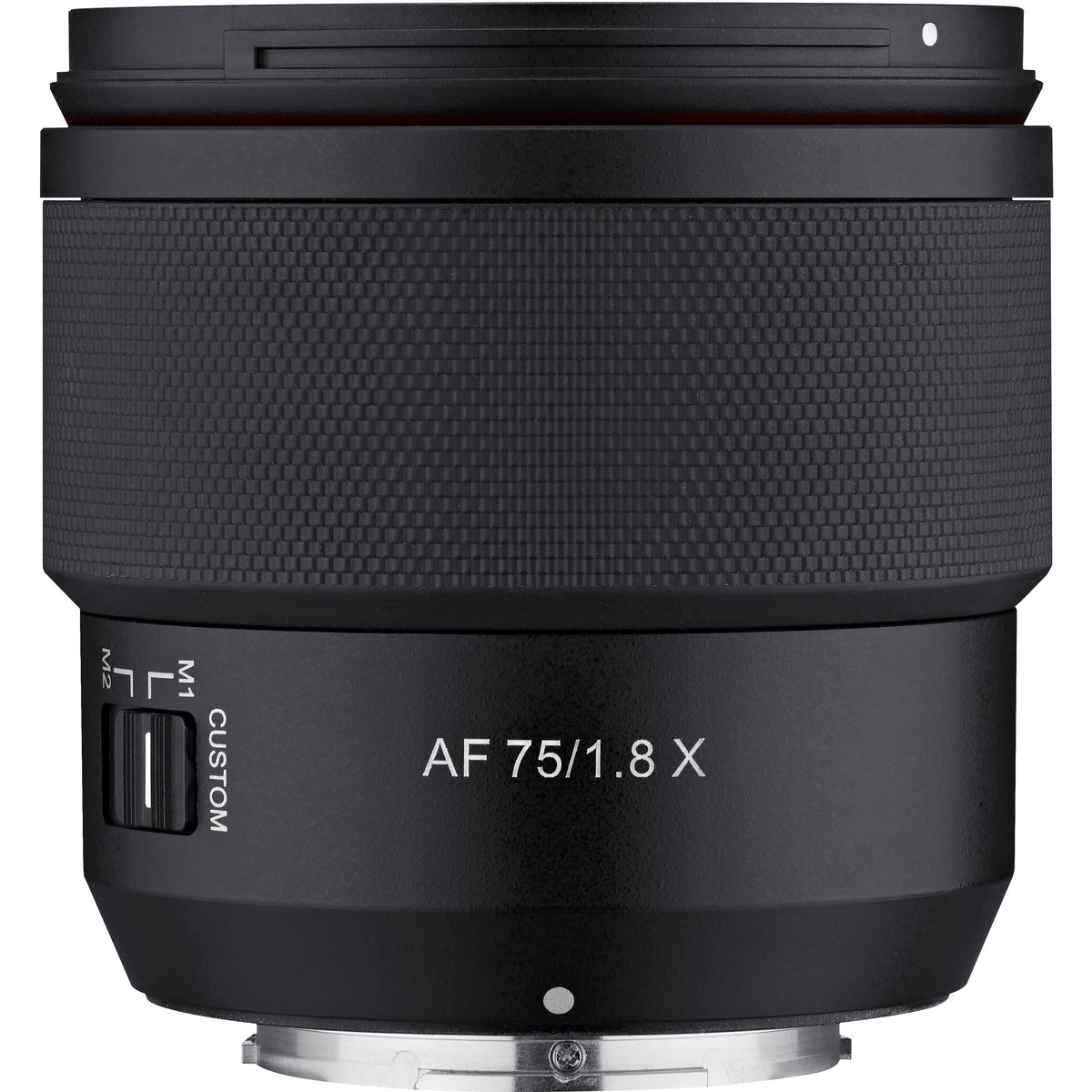 Lente Samyang AF 75mm f/1.8 FE - vista frontal