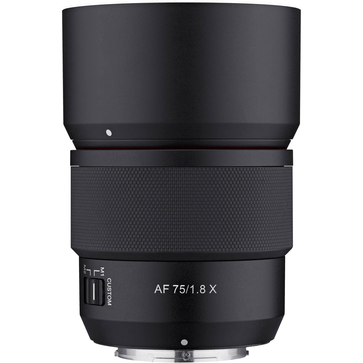 Lente Samyang AF 75mm f/1.8 FE - vista trasera