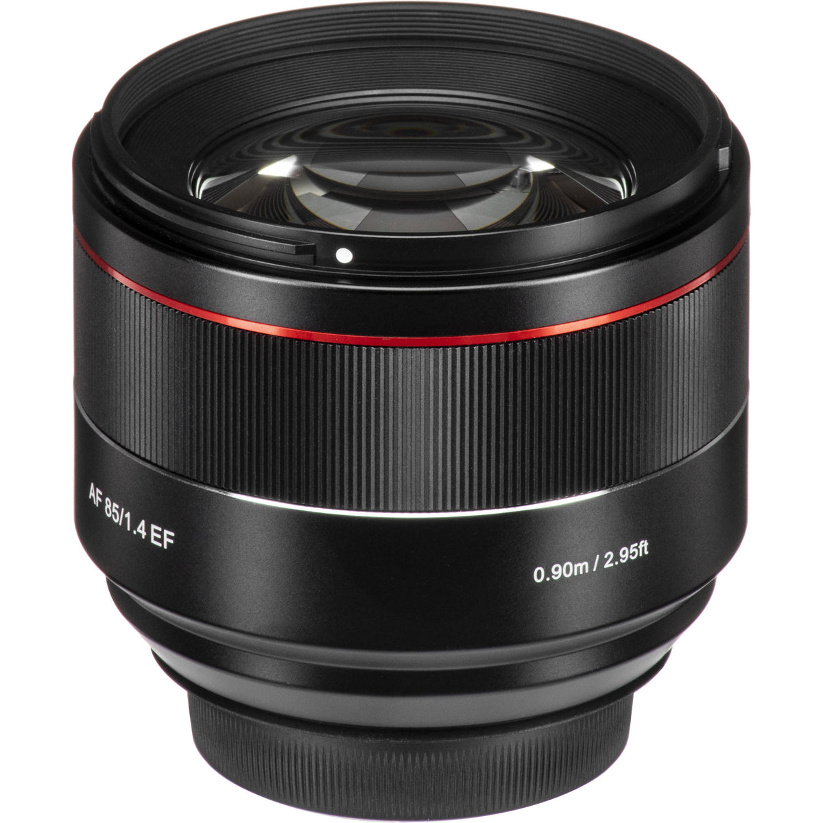 Lente Samyang AF 85mm f/1.4 EF - vista lateral