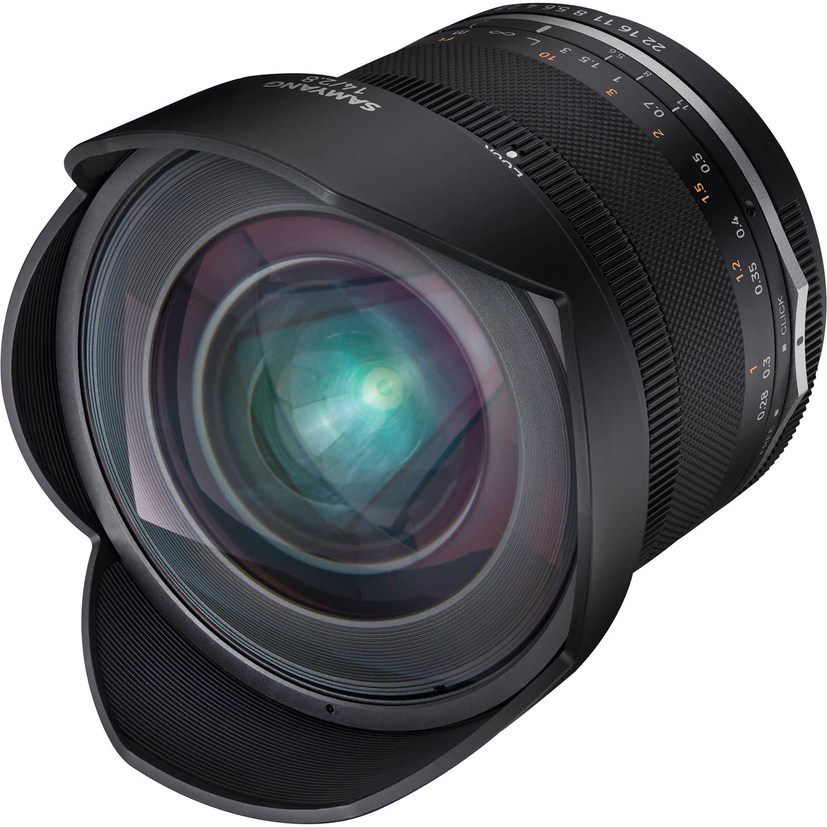 Lente Samyang MF 14mm f/2.8 WS Mk2 - vista trasera