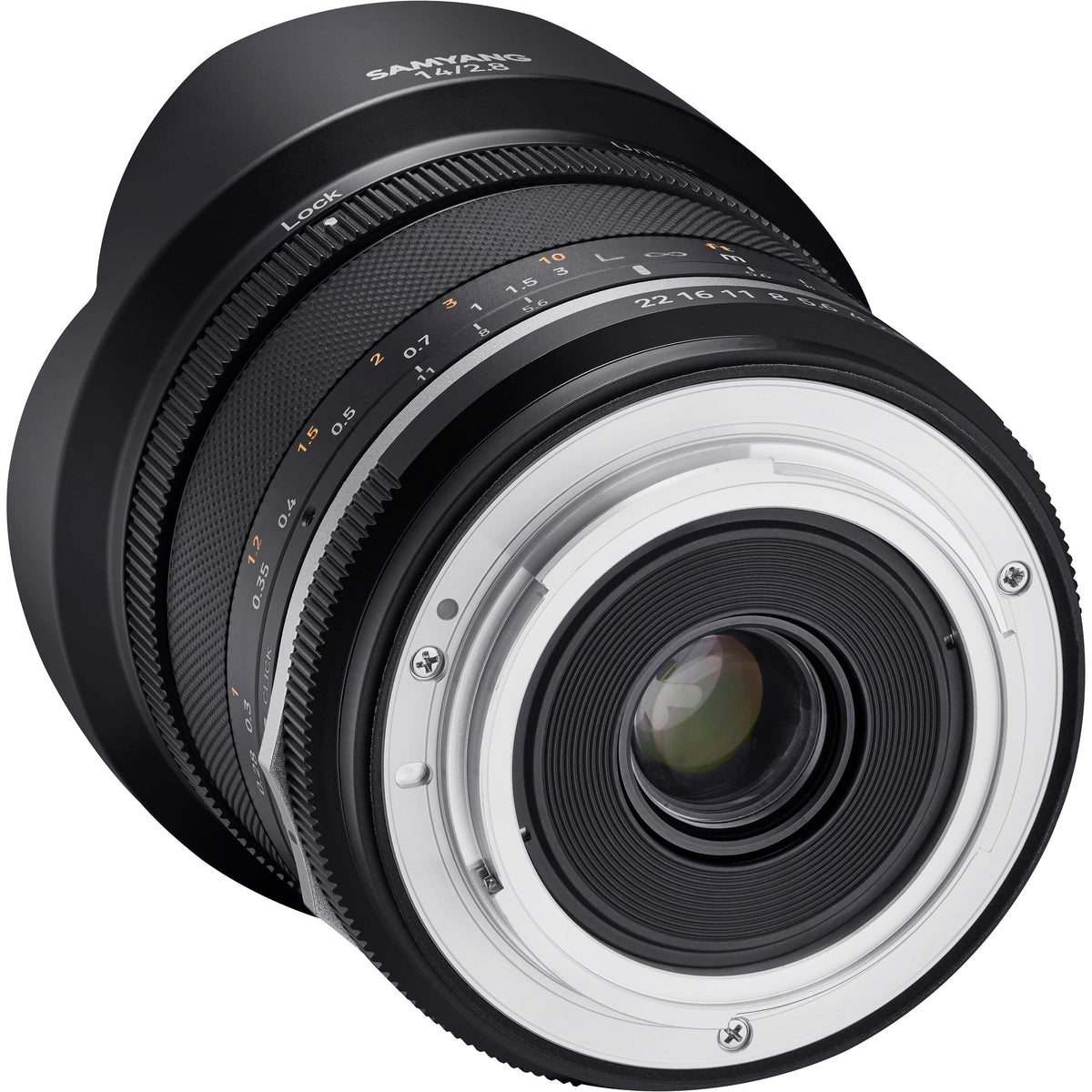 Lente Samyang MF 14mm f/2.8 WS Mk2 - puertos y conexiones