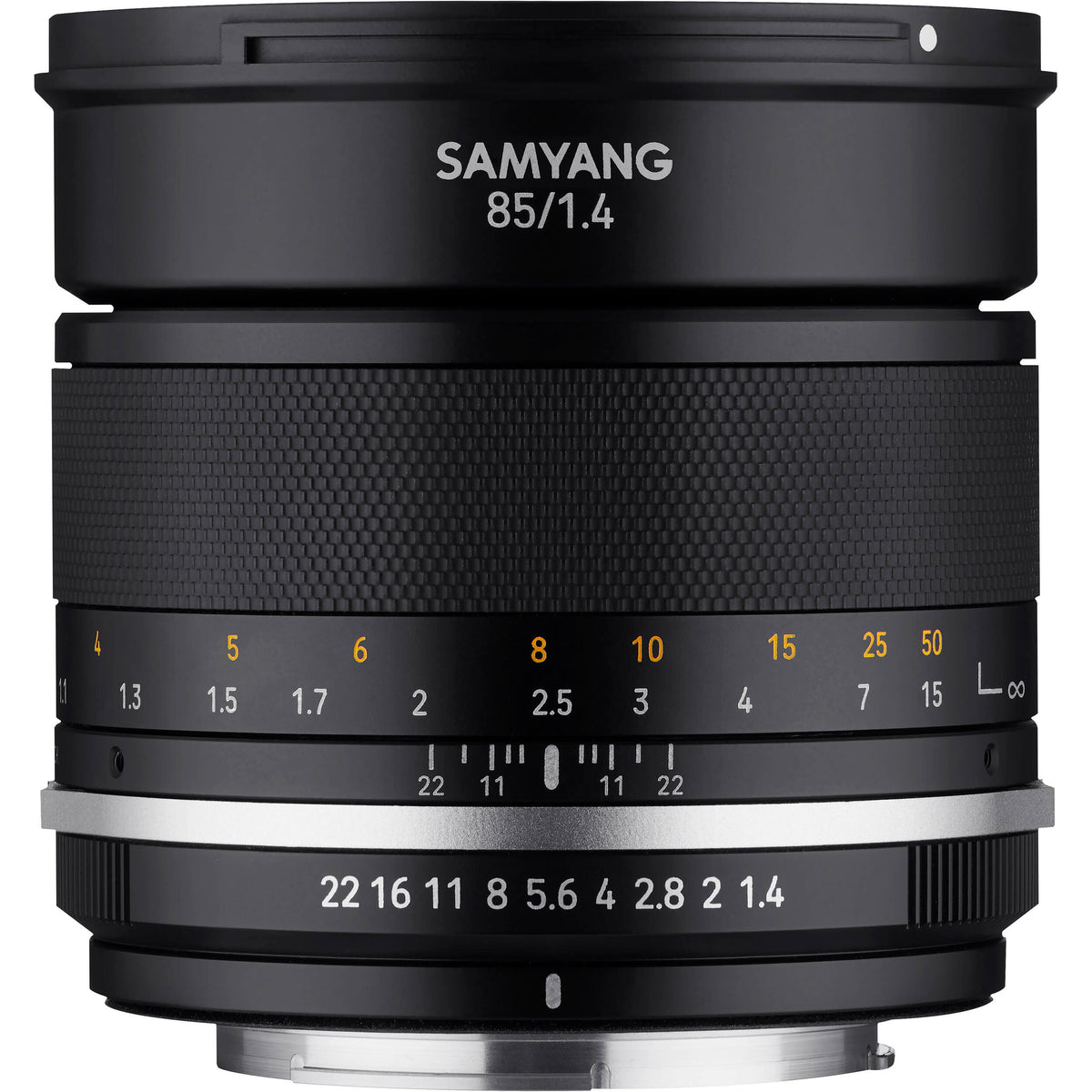 Lente Samyang MF 85mm f/1.4 WS Mk2 - vista trasera