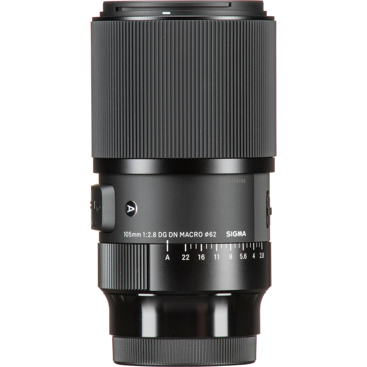 Lente Sigma 105mm f/2.8 DG DN Macro Art - vista lateral