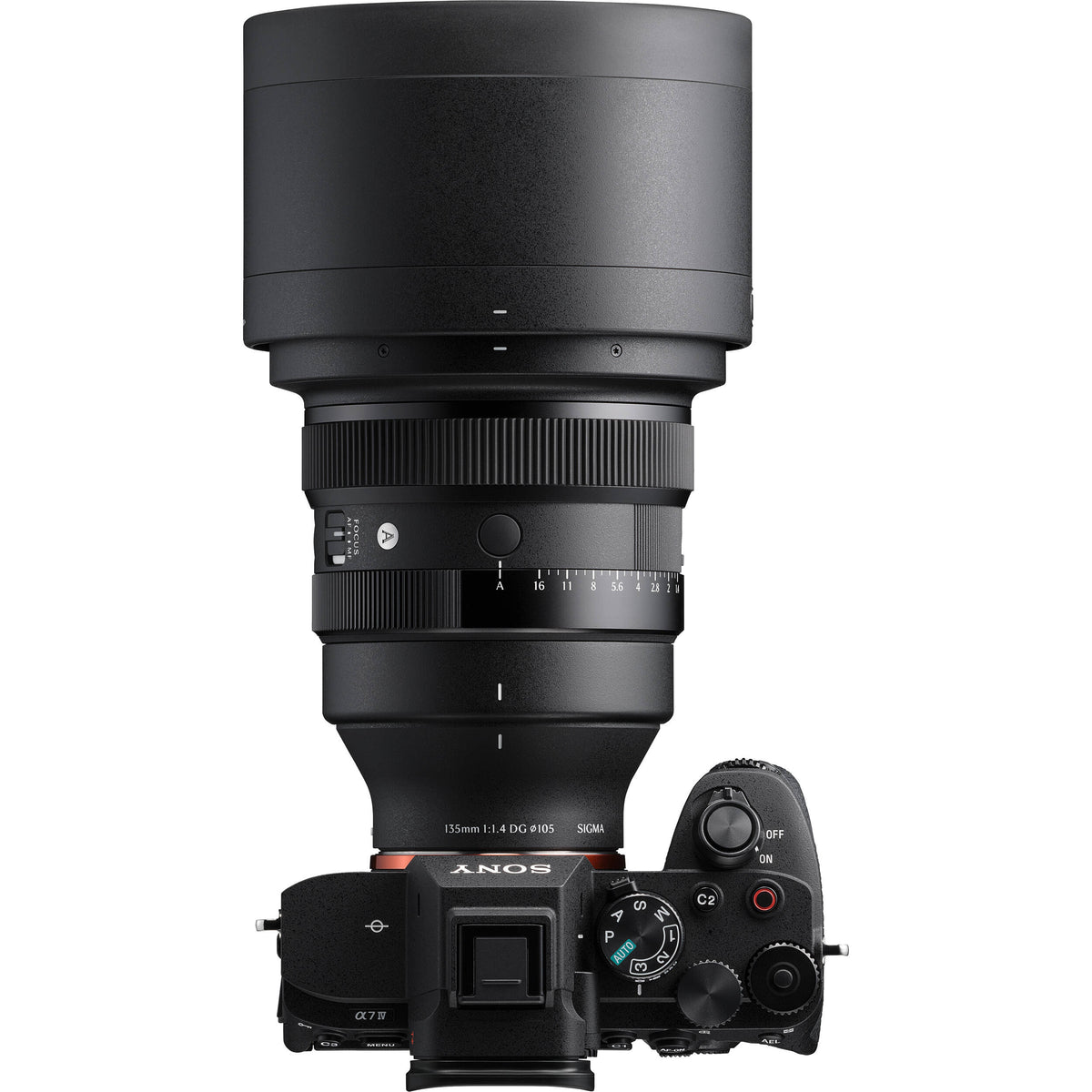 Lente Sigma 135mm f/1.4 DG Art - vista frontal