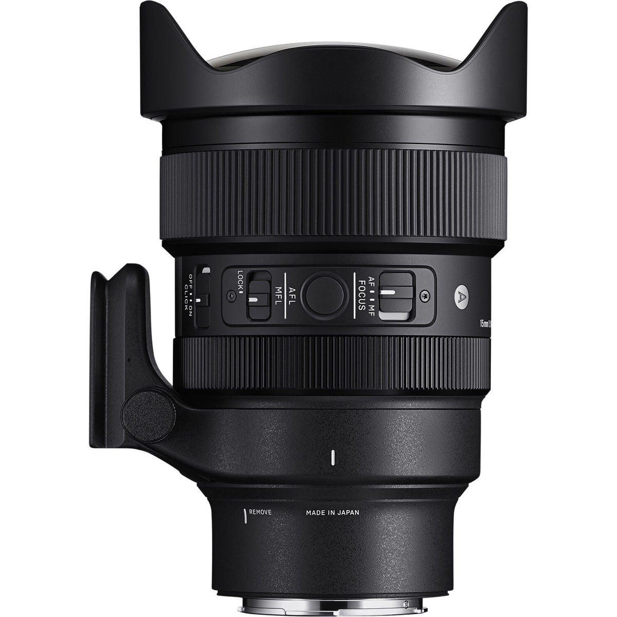 Lente Sigma 15mm f/1.4 Fisheye DG DN Art - vista lateral