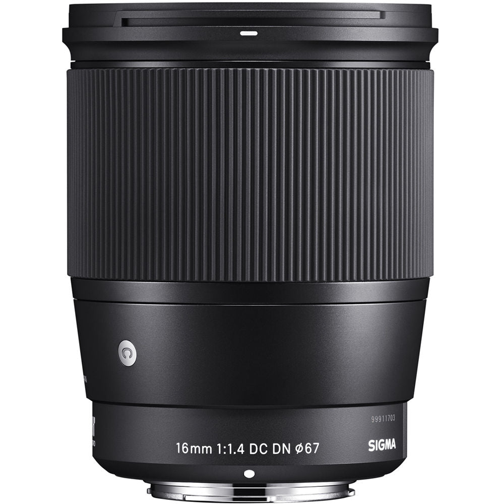 Lente Sigma 16mm f/1.4 DC DN Contemporary - vista frontal