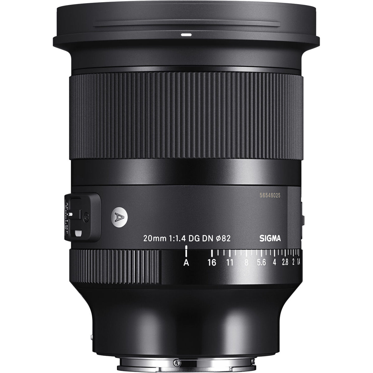 Lente Sigma 20mm f/1.4 DG DN Art - vista frontal