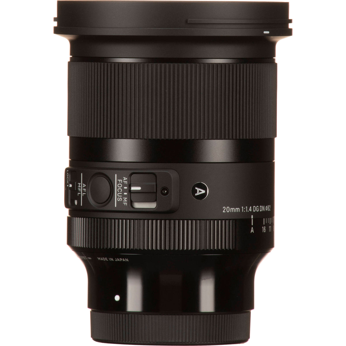 Lente Sigma 20mm f/1.4 DG DN Art - vista trasera