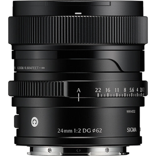 Lente Sigma 24mm f/2 DG Contemporary (Negro) - vista frontal