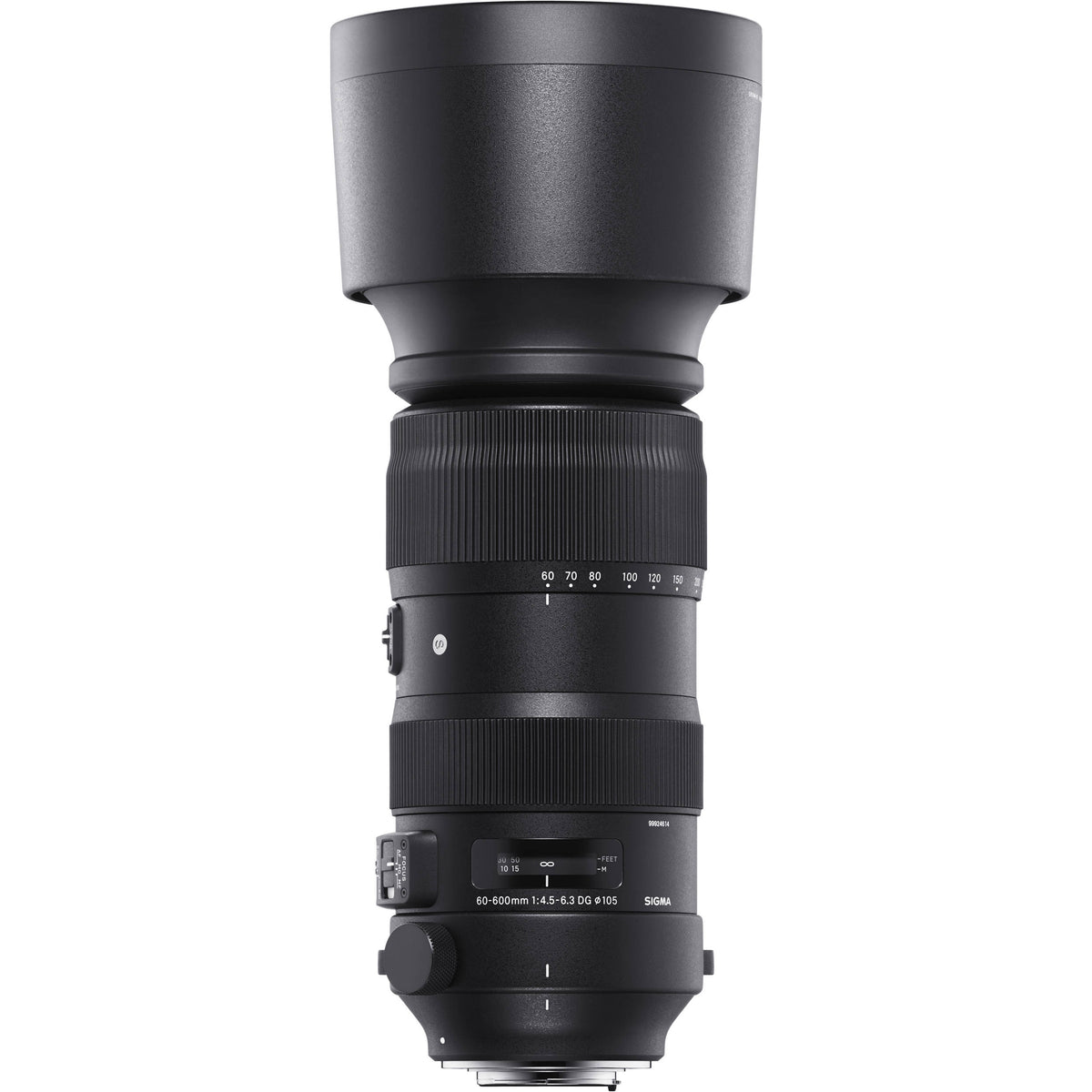 Lente Sigma 60-600mm f/4.5-6.3 DG OS HSM Sports - vista lateral