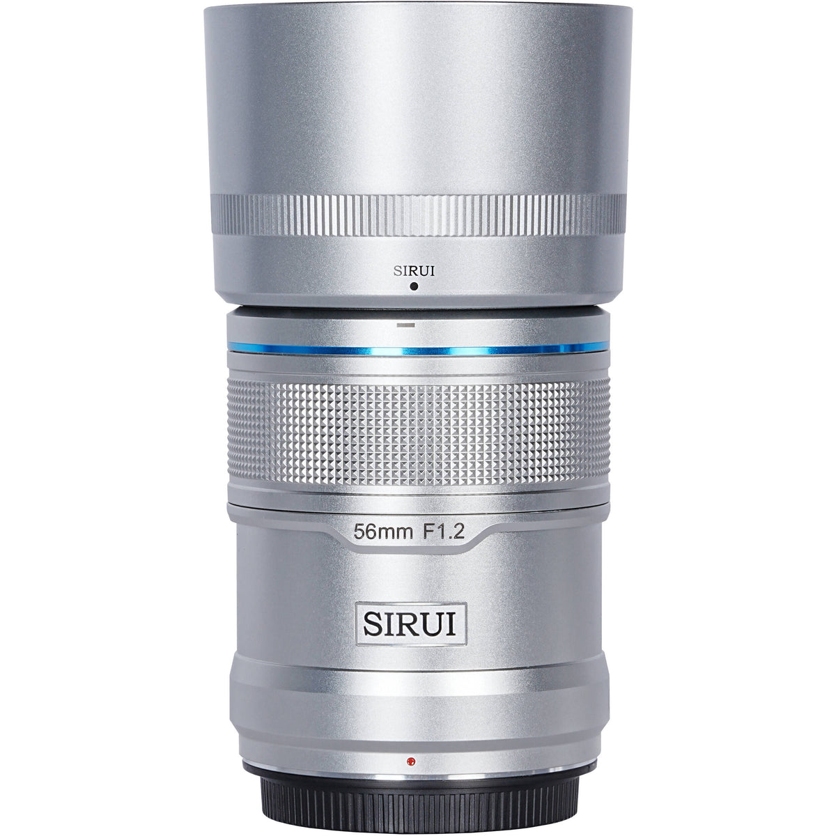 Lente Sirui Sniper 56mm f/1.2 Autofocus (Plateado) - vista frontal