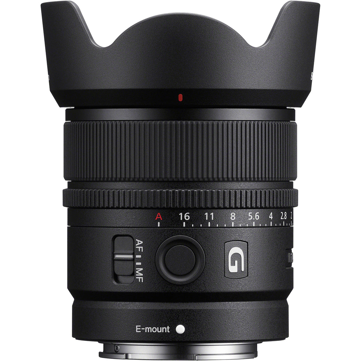 Lente Sony E 15mm f/1.4 G - vista frontal
