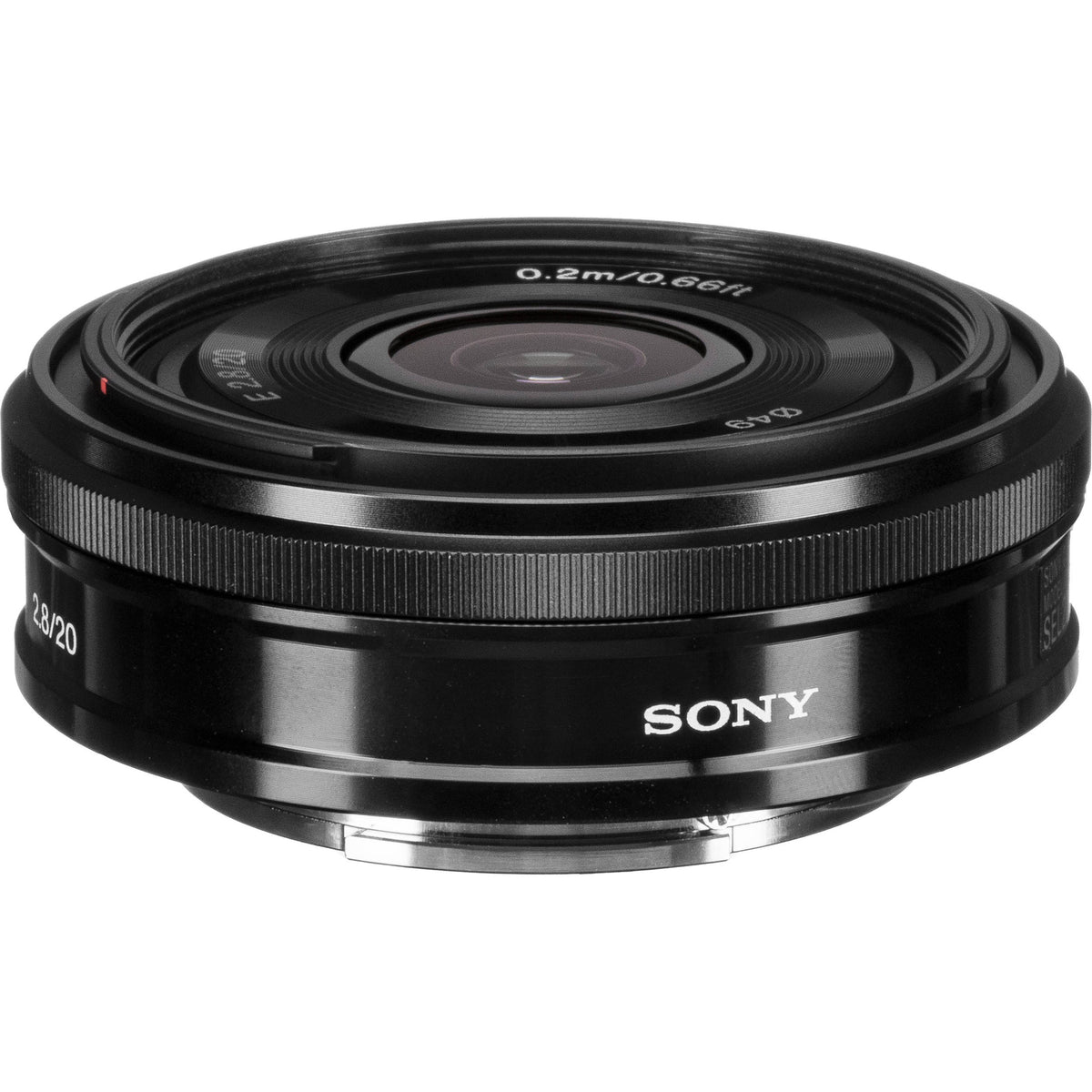 Lente Sony E 20mm f/2.8 - vista principal