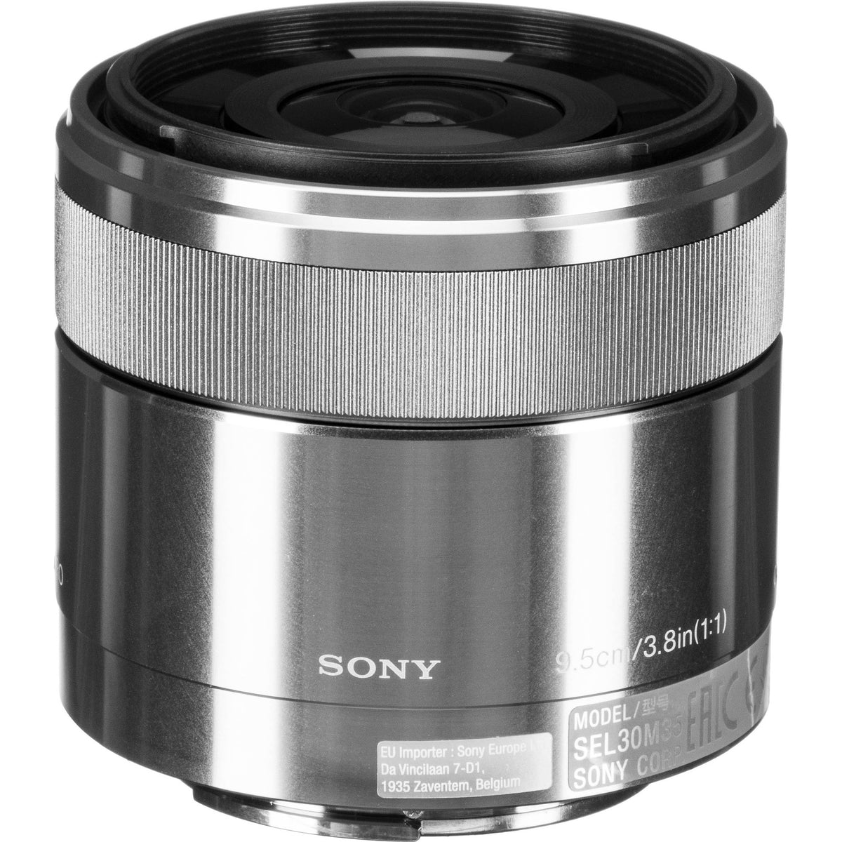 Lente Sony E 30mm f/3.5 Macro - vista frontal