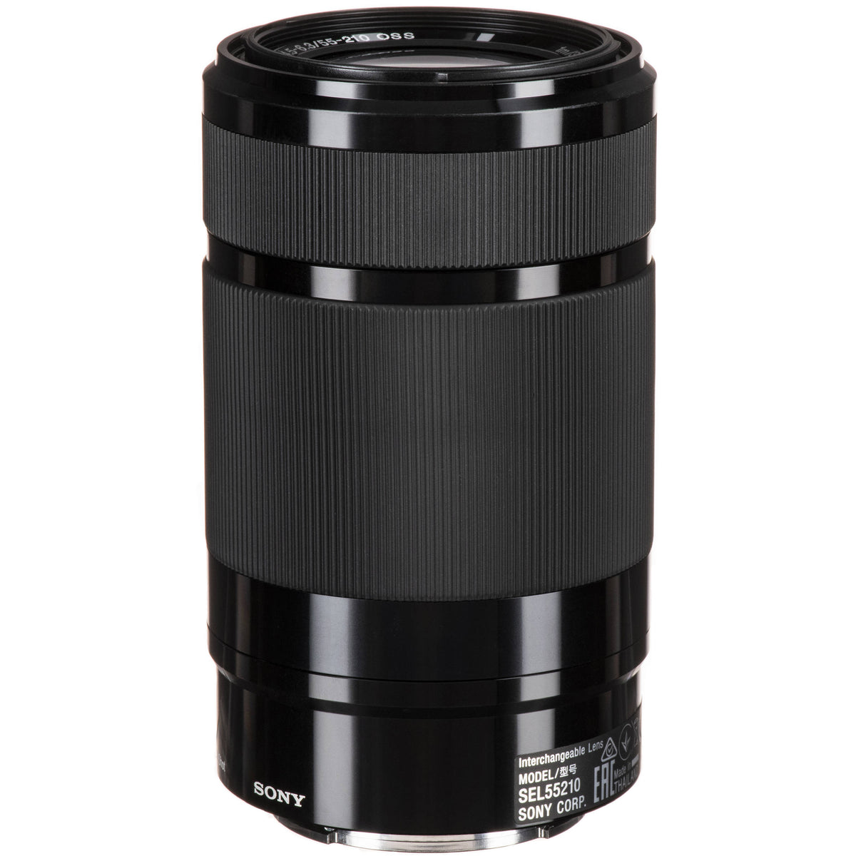 Lente Sony E 55-210mm f/4.5-6.3 OSS (Negro) - vista lateral