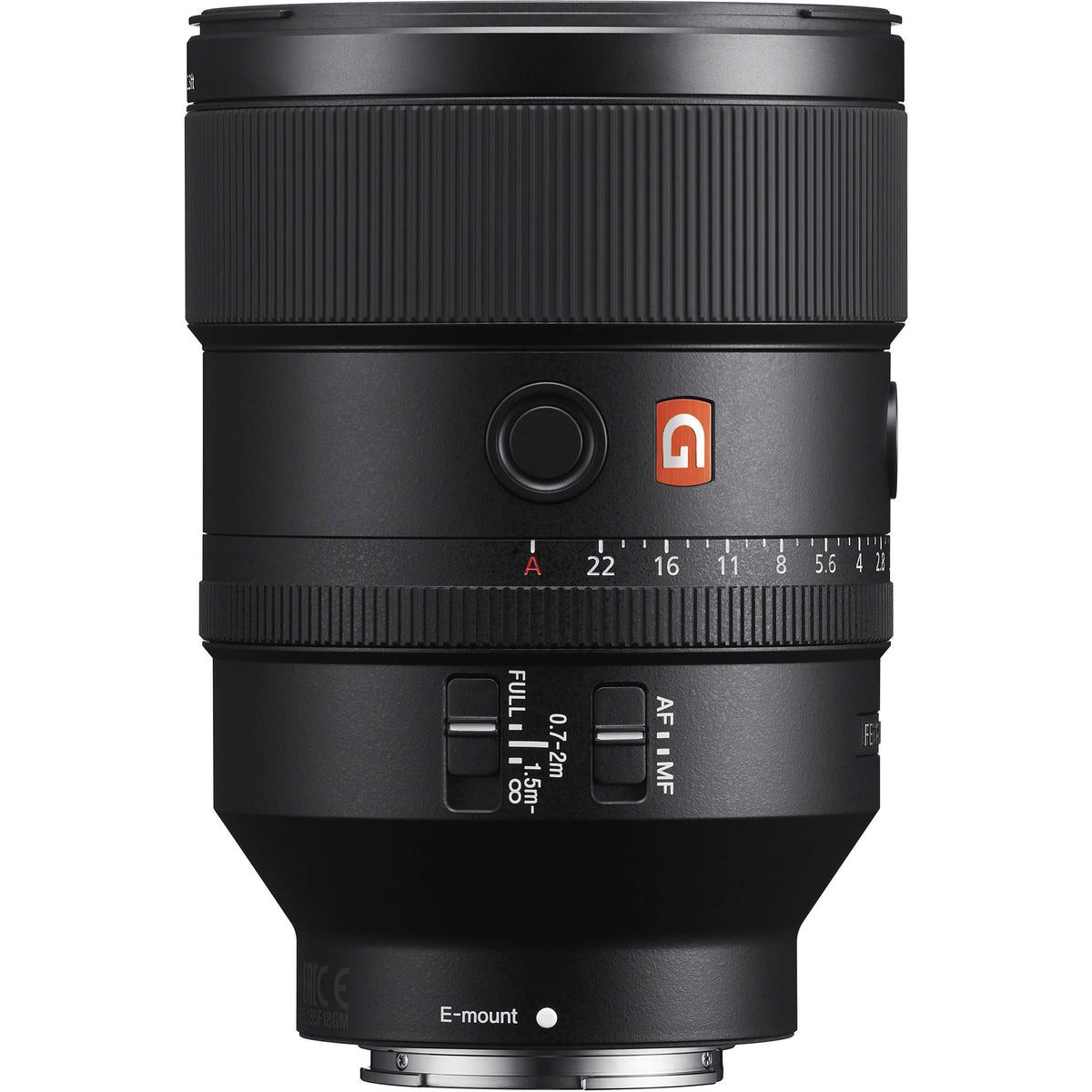 Lente Sony FE 135mm f/1.8 GM - vista frontal