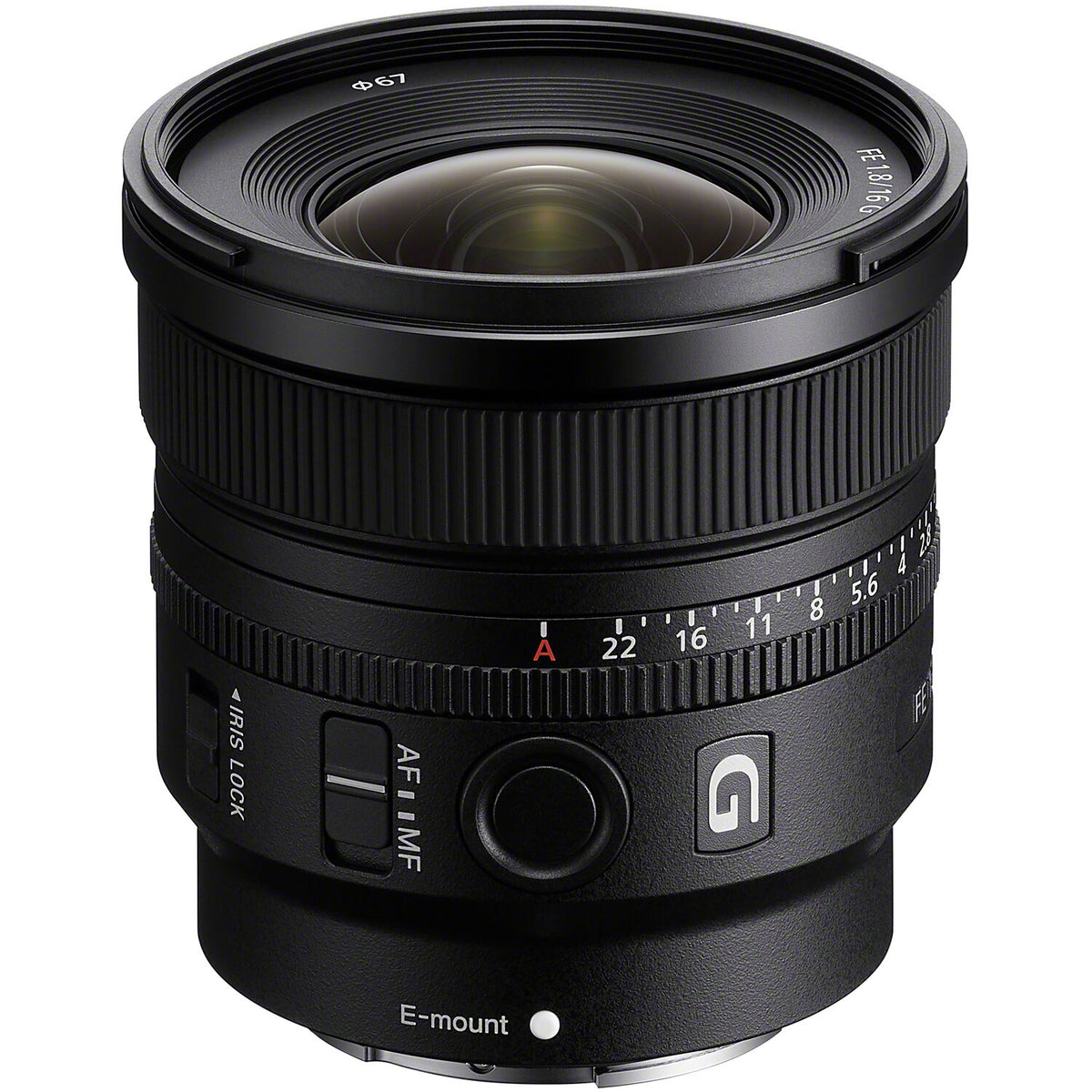 Lente Sony FE 16mm f/1.8 G - vista principal