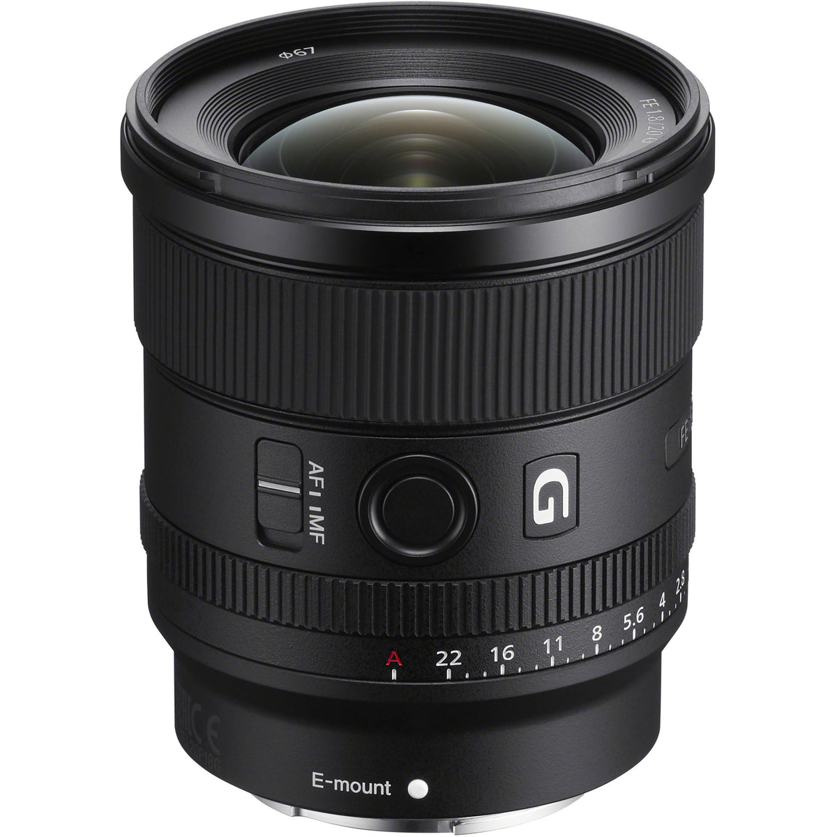Lente Sony FE 20mm f/1.8 G - vista principal