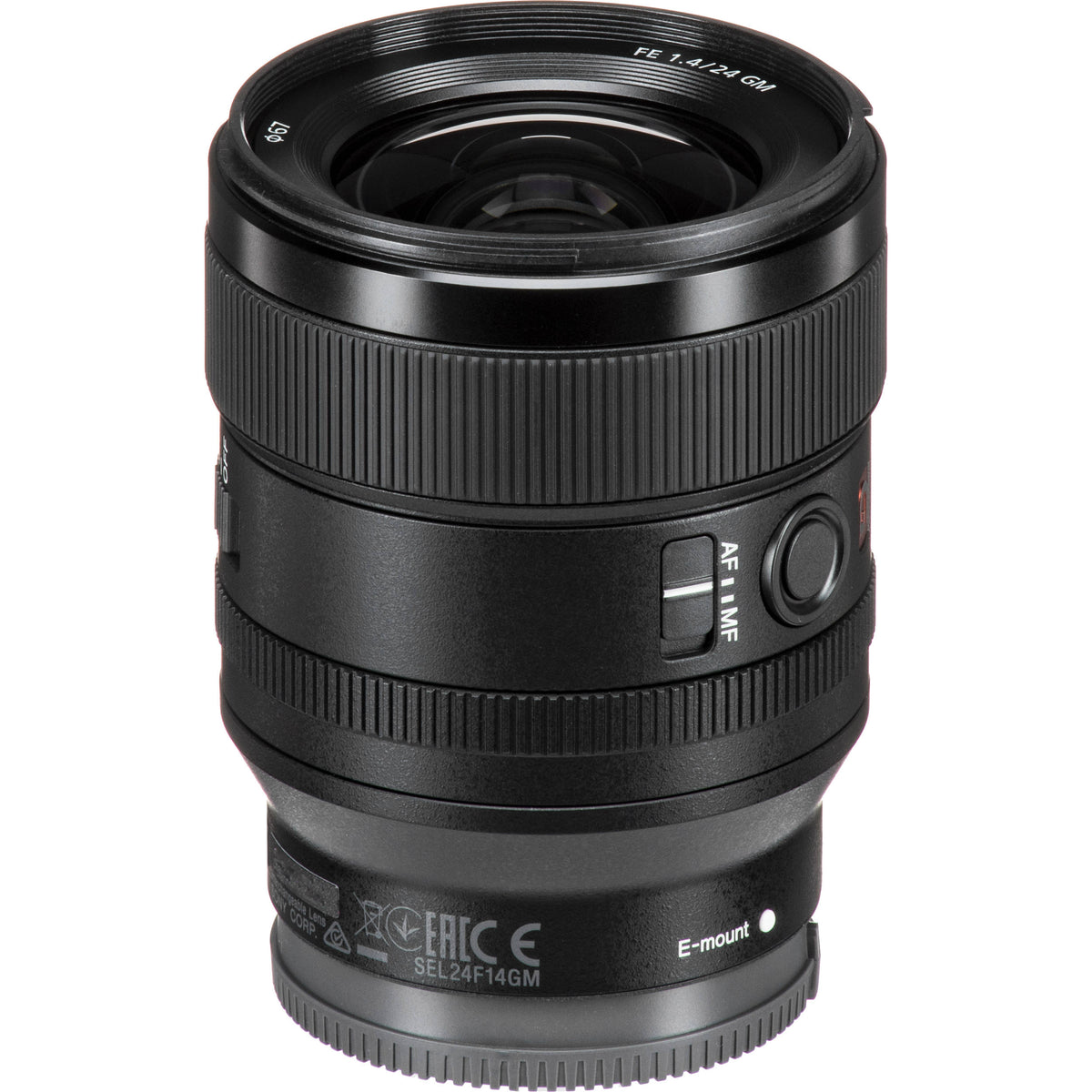 Lente Sony FE 24mm f/1.4 GM - vista lateral