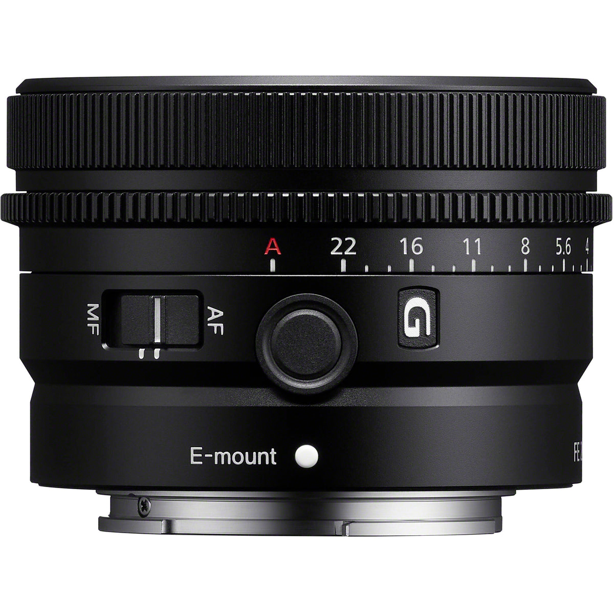 Lente Sony FE 24mm f/2.8 G - vista frontal