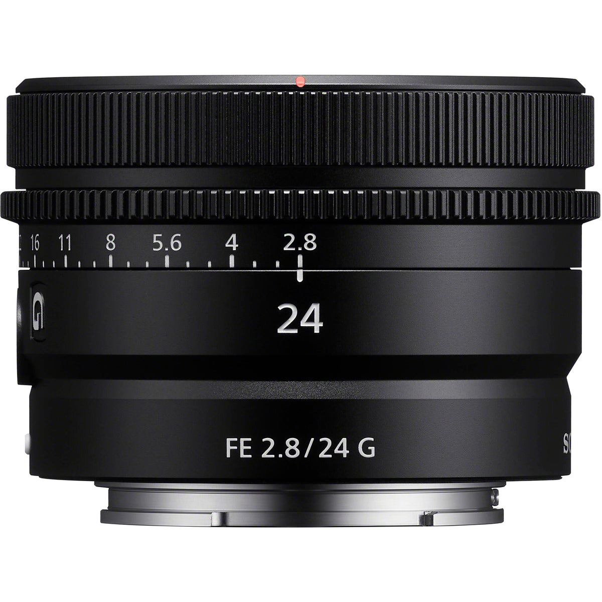 Lente Sony FE 24mm f/2.8 G - vista trasera