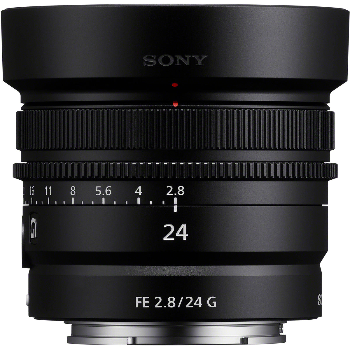 Lente Sony FE 24mm f/2.8 G - vista lateral