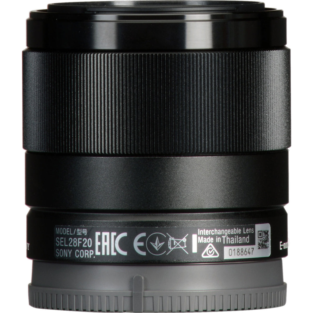 Lente Sony FE 28mm f/2 - contenido de la caja