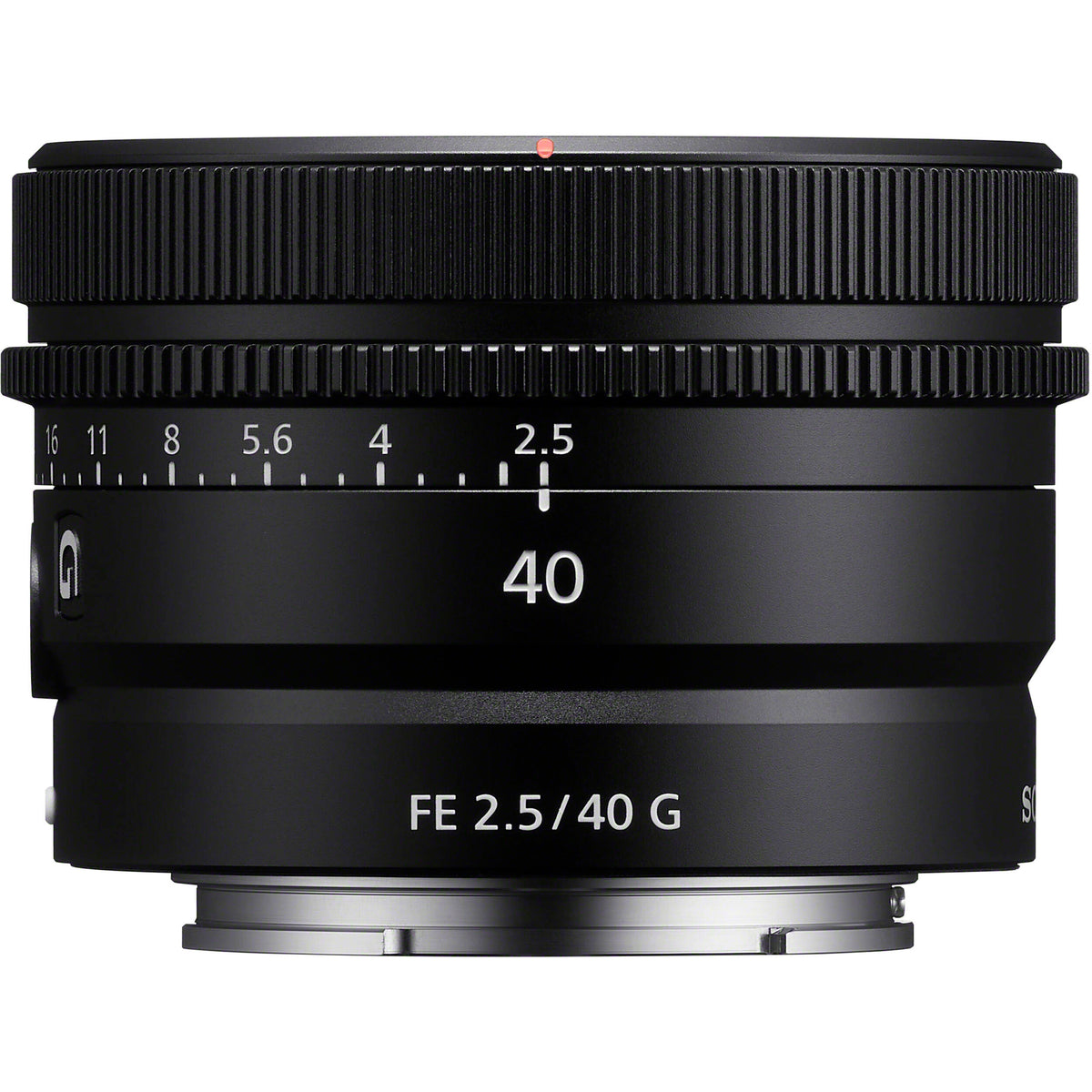 Lente Sony FE 40mm f/2.5 G - vista trasera