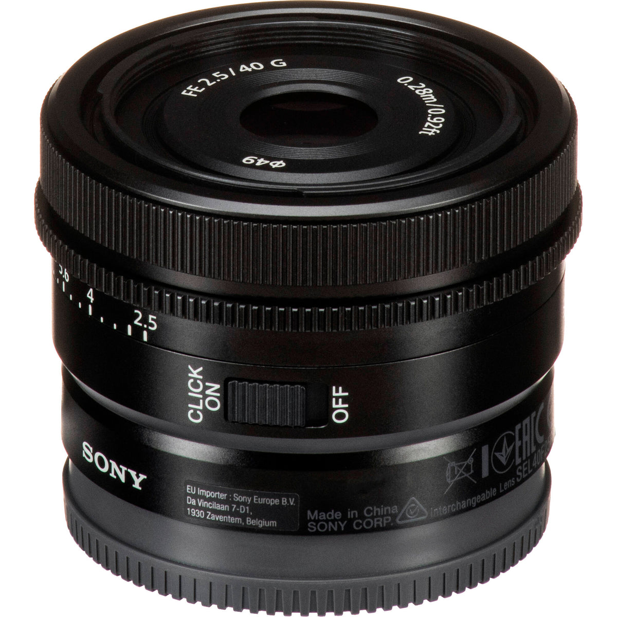 Lente Sony FE 40mm f/2.5 G - en uso