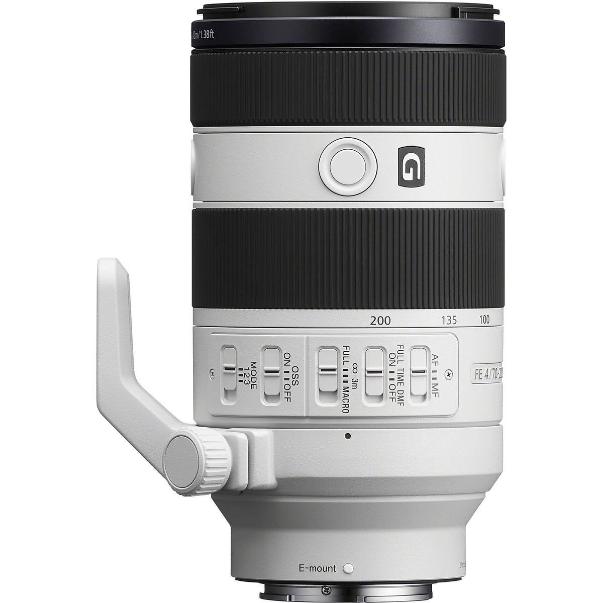 Lente Sony FE 70-200mm f/4 Macro G OSS II - vista frontal