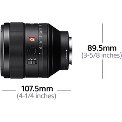 Lente Sony FE 85mm f/1.4 GM - puertos y conexiones