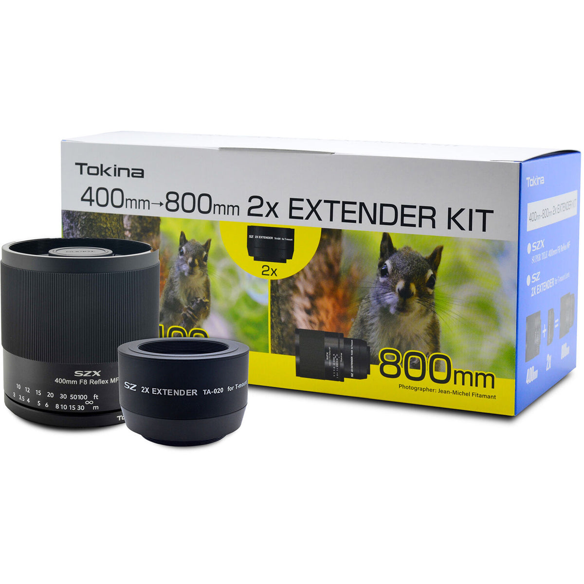 Lente Tokina SZX 400mm f/8 Reflex MF con 2x Extender Kit - vista principal