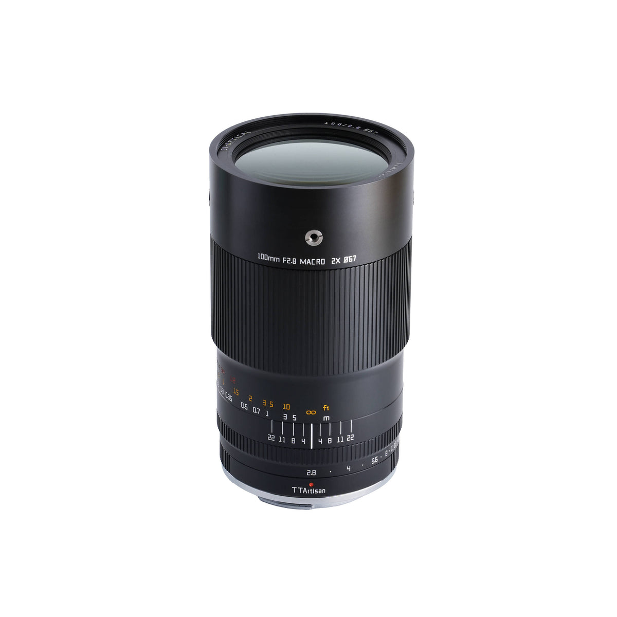 Lente TTArtisan 100mm f/2.8 Macro - vista frontal