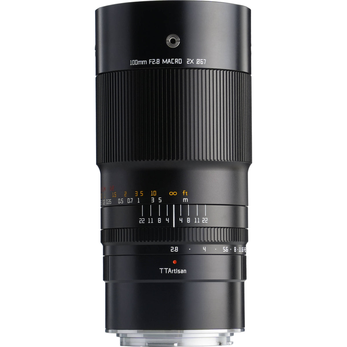 Lente TTArtisan 100mm f/2.8 Macro - vista frontal
