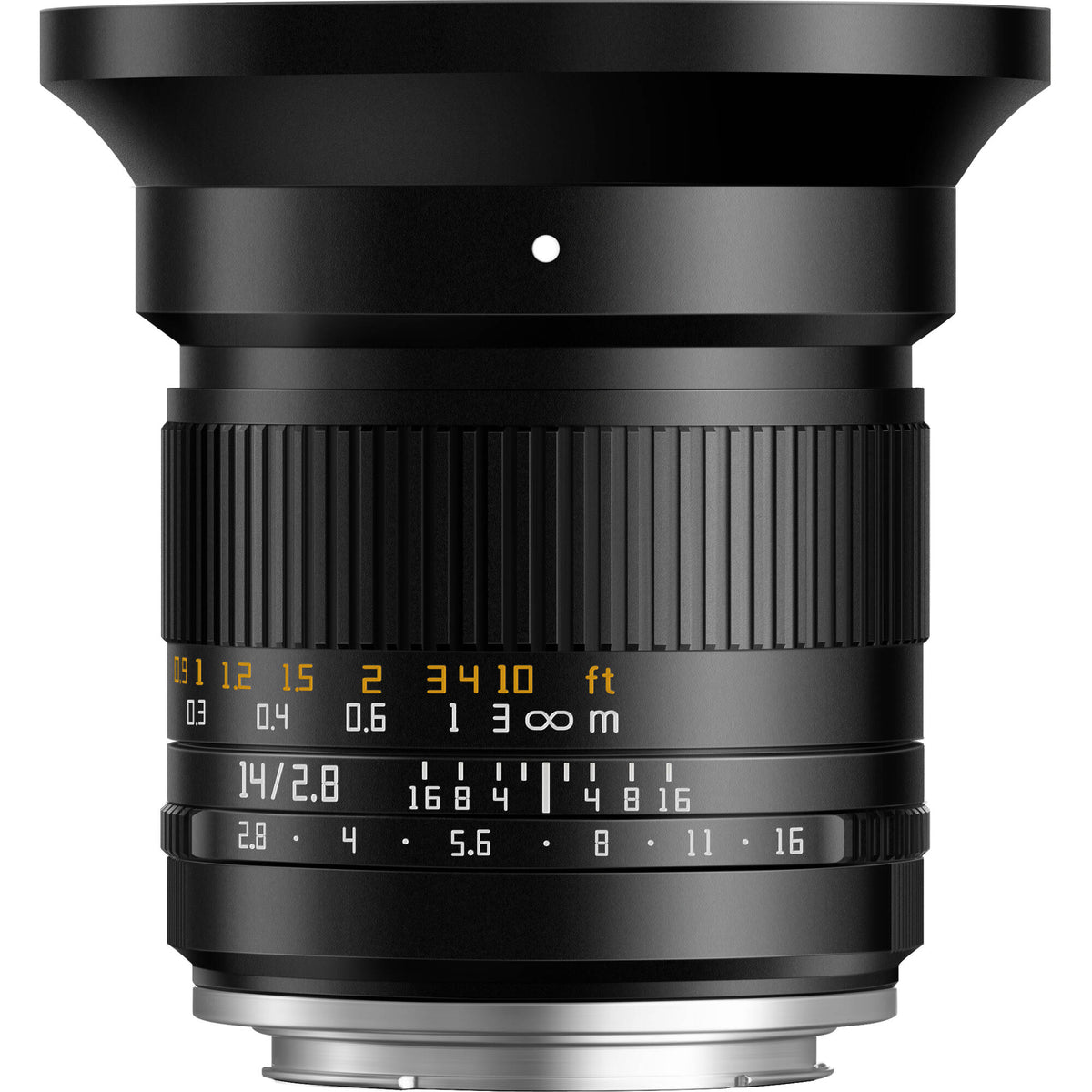 Lente TTArtisan 14mm f/2.8 (Negro) - vista frontal