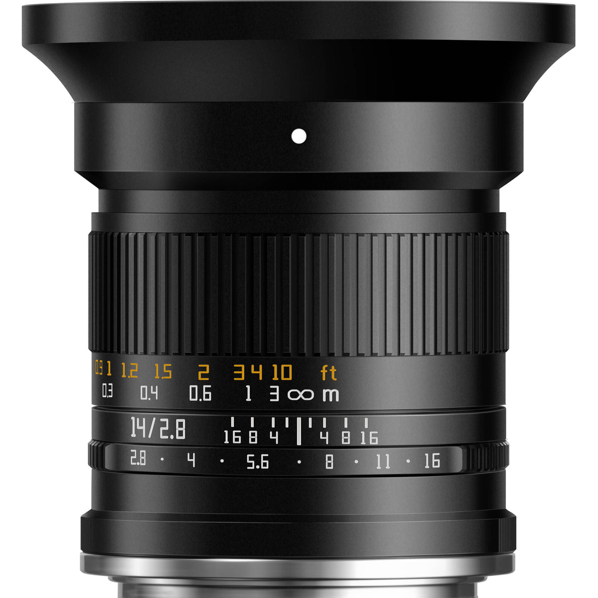 Lente TTArtisan 14mm f/2.8 (Negro) - vista frontal