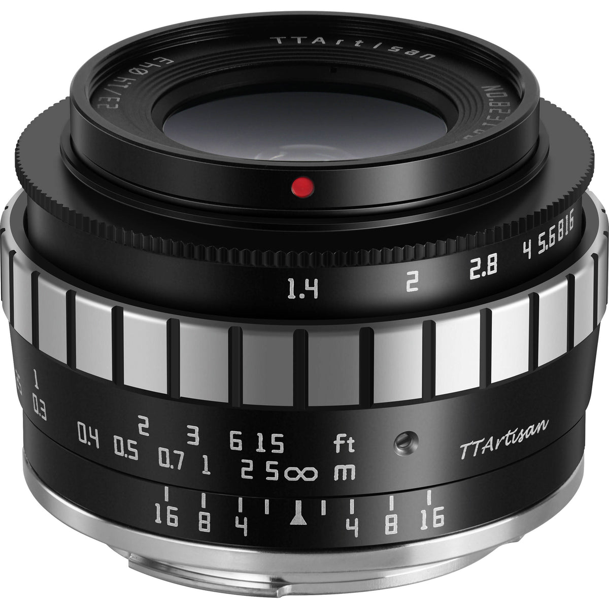 Lente TTArtisan 23mm f/1.4 (Negro & Plateado) - vista principal