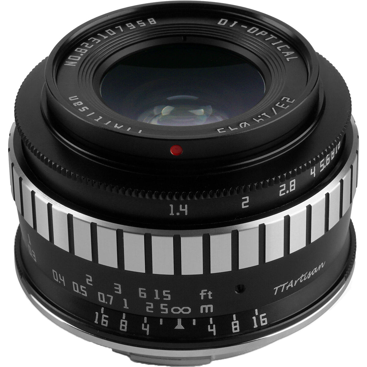 Lente TTArtisan 23mm f/1.4 (Negro & Plateado) - vista trasera