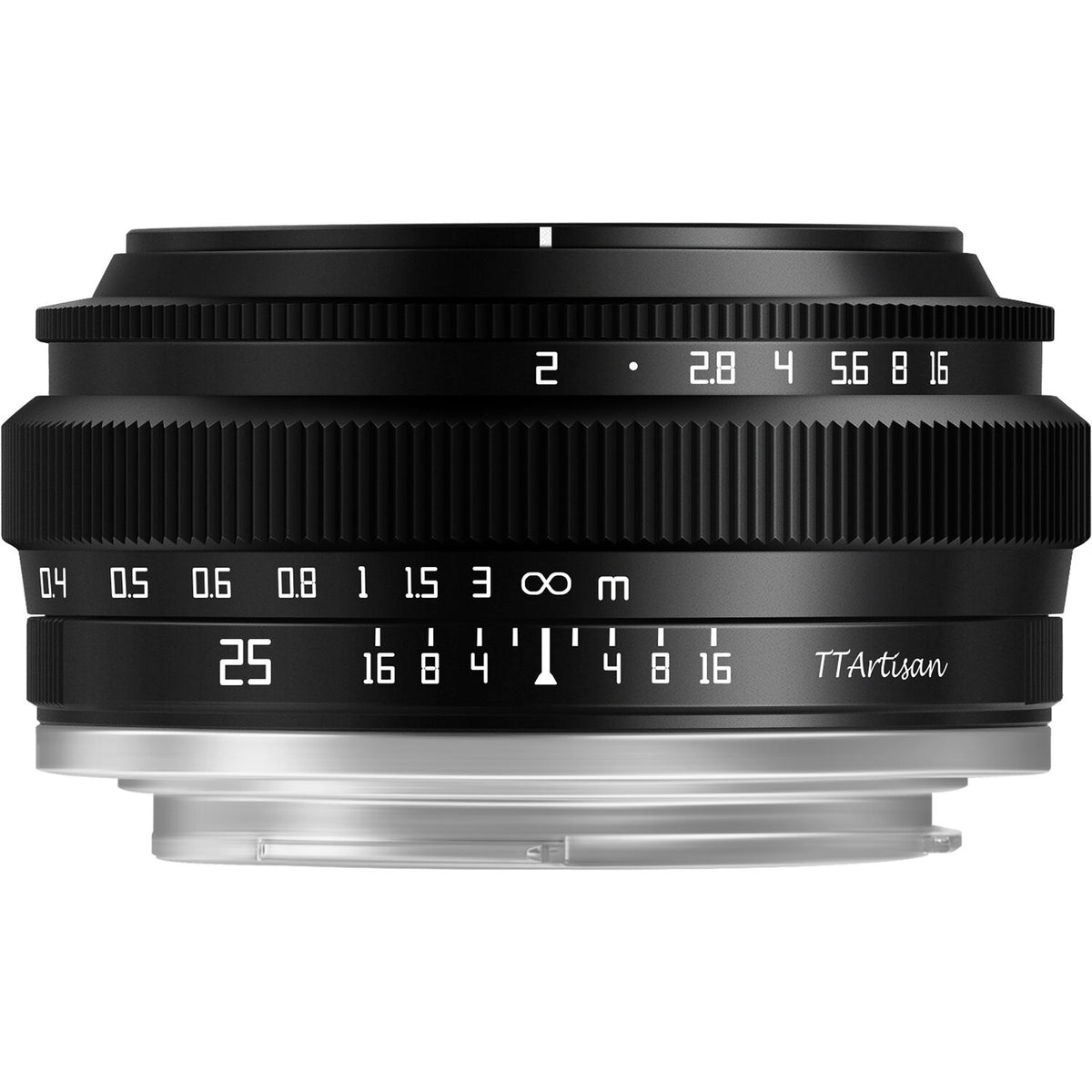 Lente TTArtisan 25mm f/2 - vista lateral