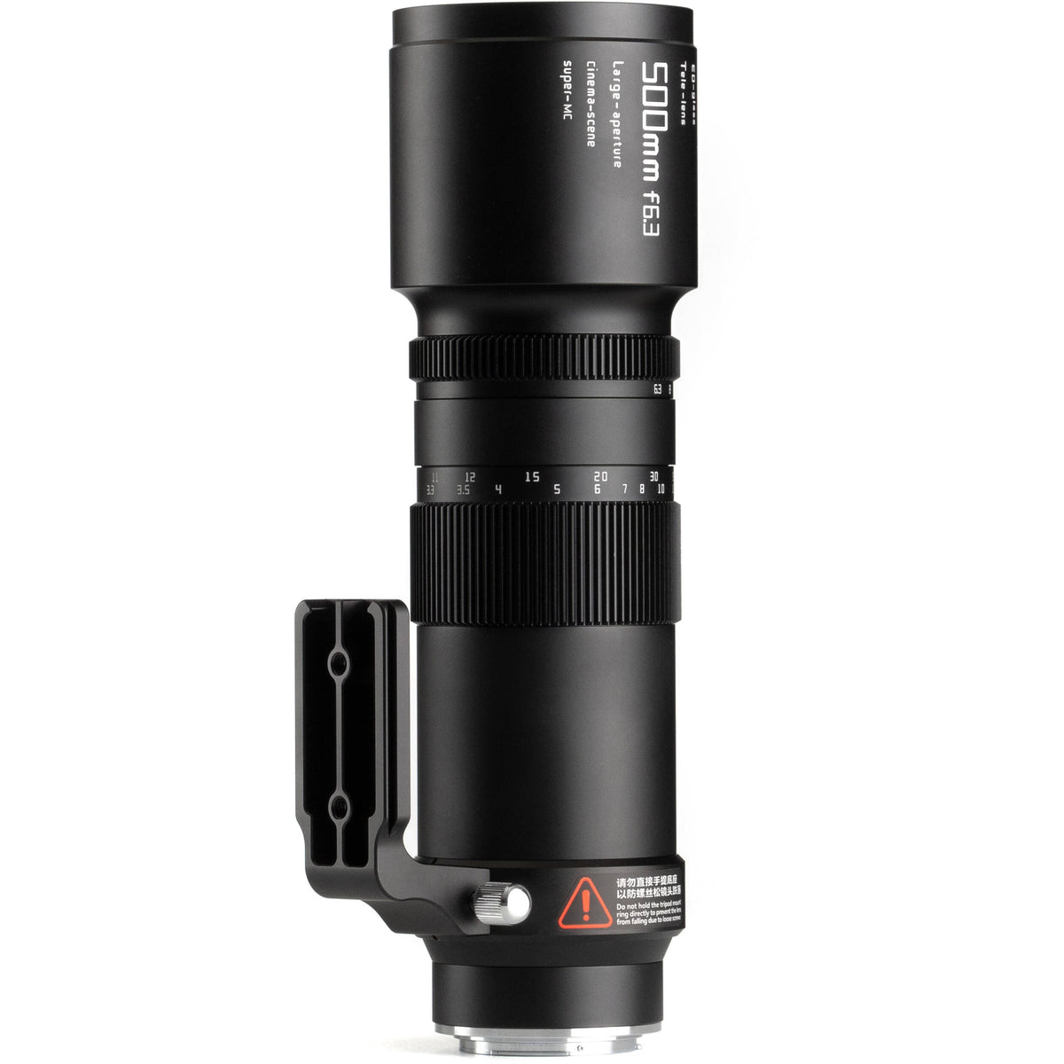 Lente TTArtisan 500mm f/6.3 - vista frontal