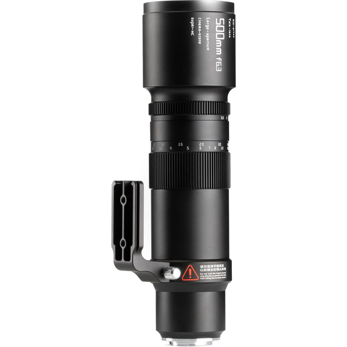 Lente TTArtisan 500mm f/6.3 - vista frontal