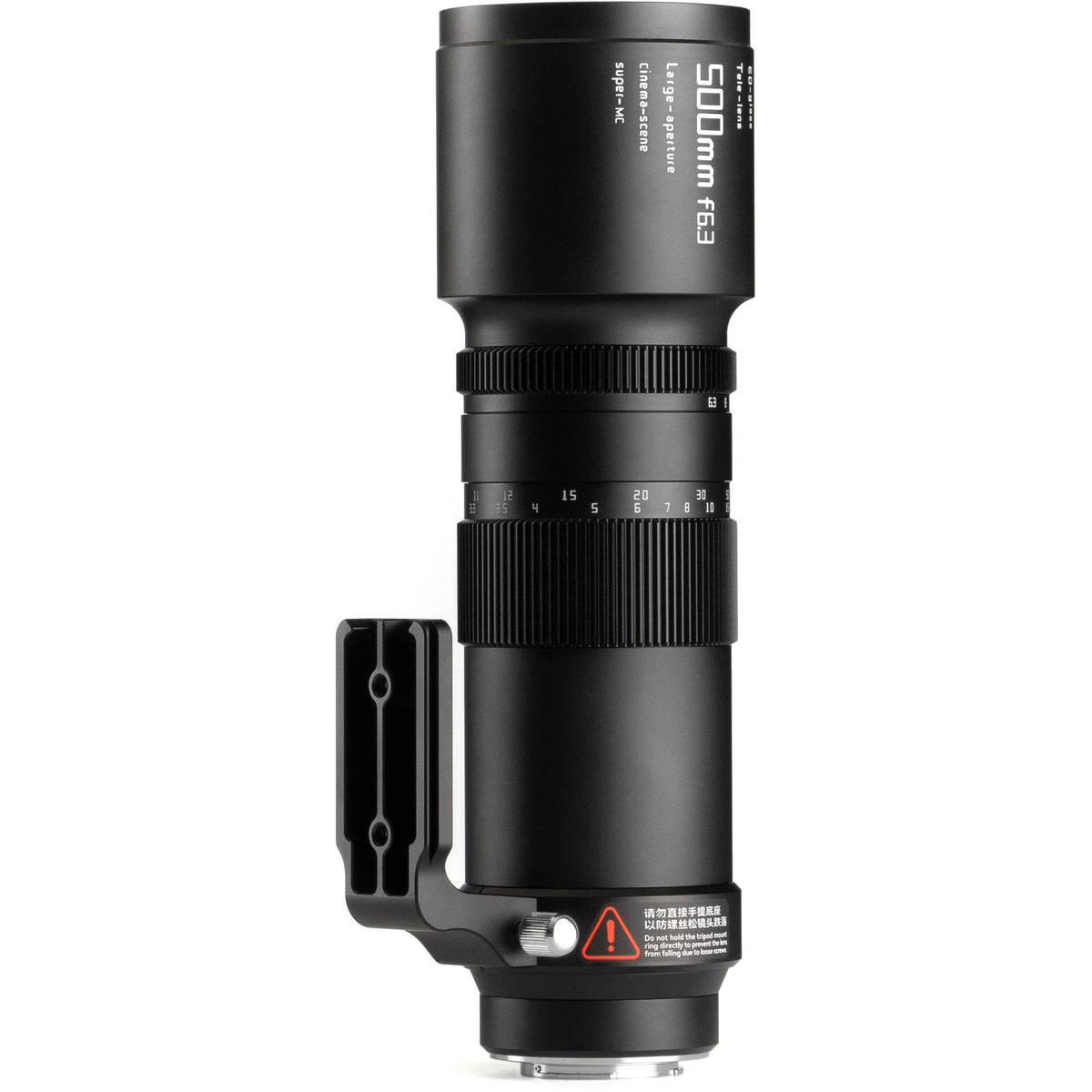 Lente TTArtisan 500mm f/6.3 - vista frontal