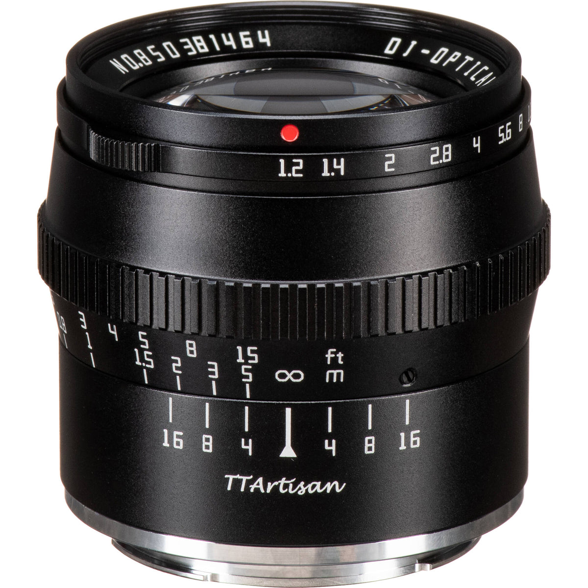 Lente TTArtisan 50mm f/1.2 (Negro) - vista frontal