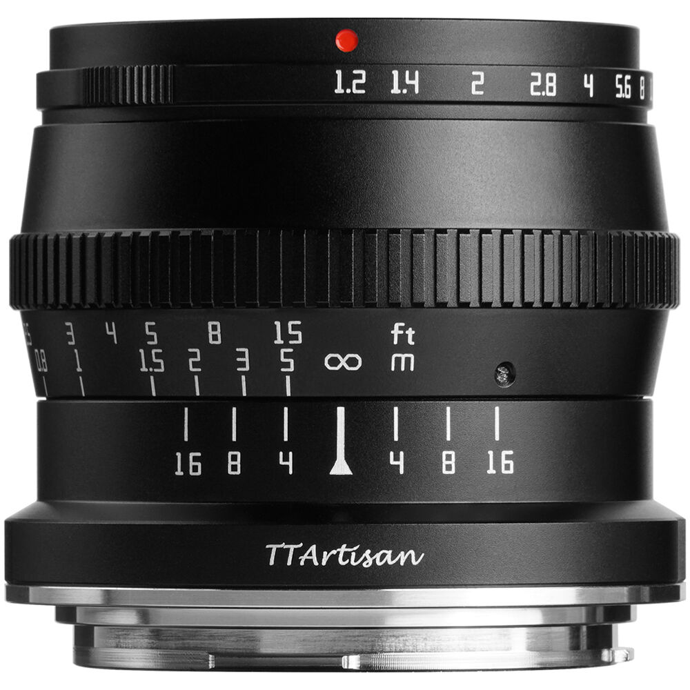 Lente TTArtisan 50mm f/1.2 (Negro) - vista frontal