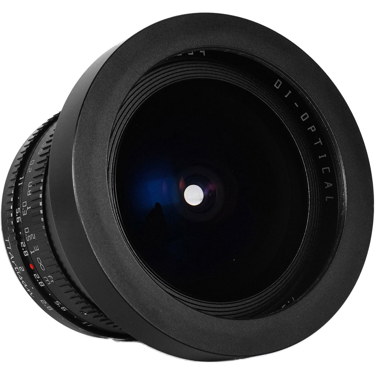Lente TTArtisan 7.5mm f/2 Fisheye (Negro) - vista frontal