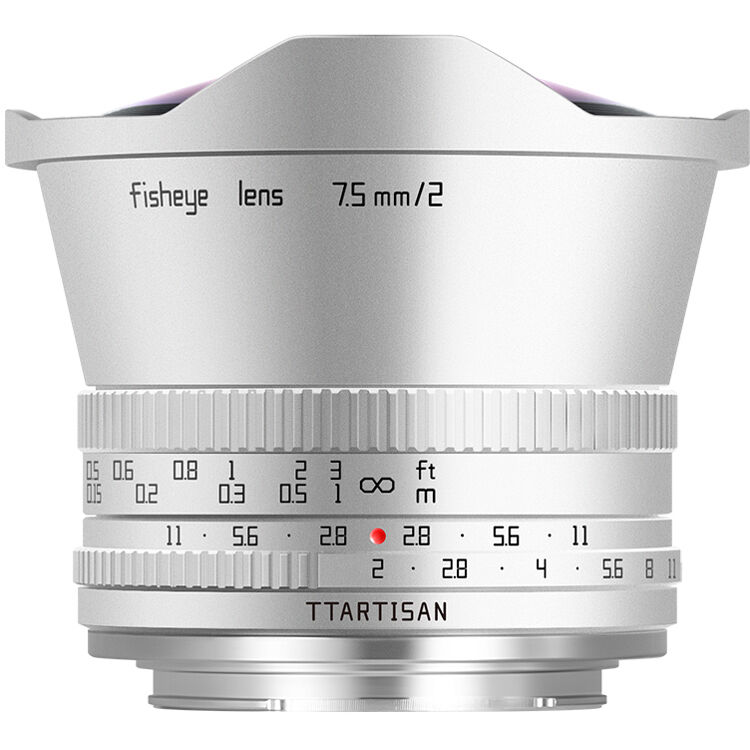 Lente TTArtisan 7.5mm f/2 Fisheye (Plateado) - vista principal