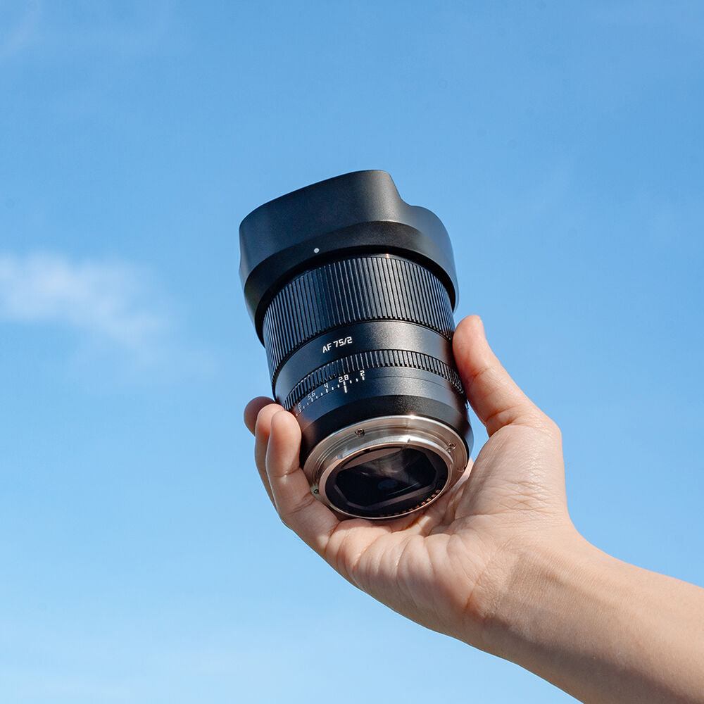 Lente TTArtisan AF 75mm f/2 (Negro) - vista frontal