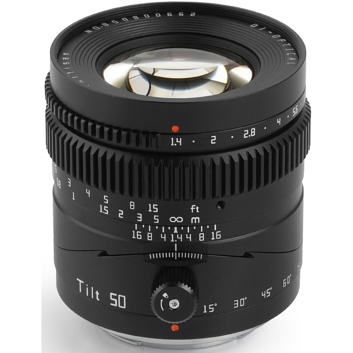 Lente TTArtisan Tilt 50mm f/1.4 - vista frontal
