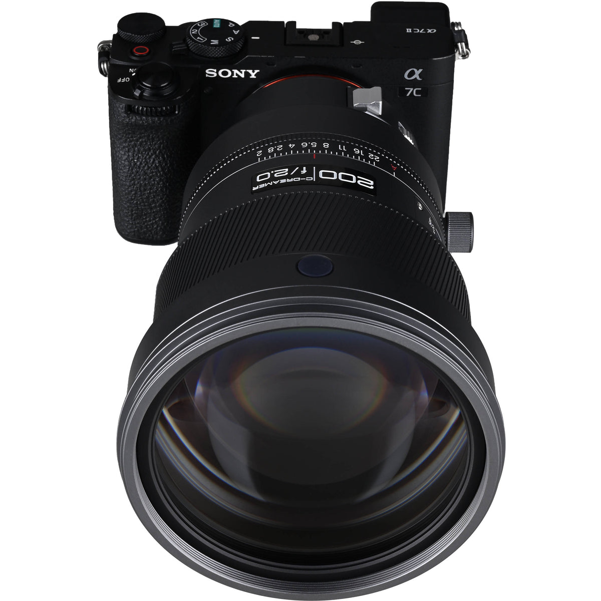 Lente Venus Optics 200mm f/2 AF FF Telephoto Prime (Gris) - puertos y conexiones